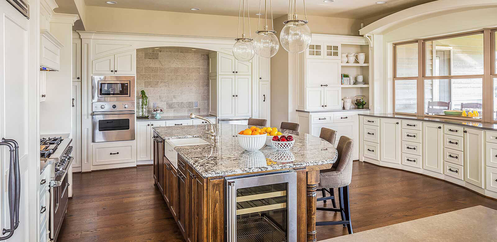 Kitchen with hardwood flooring